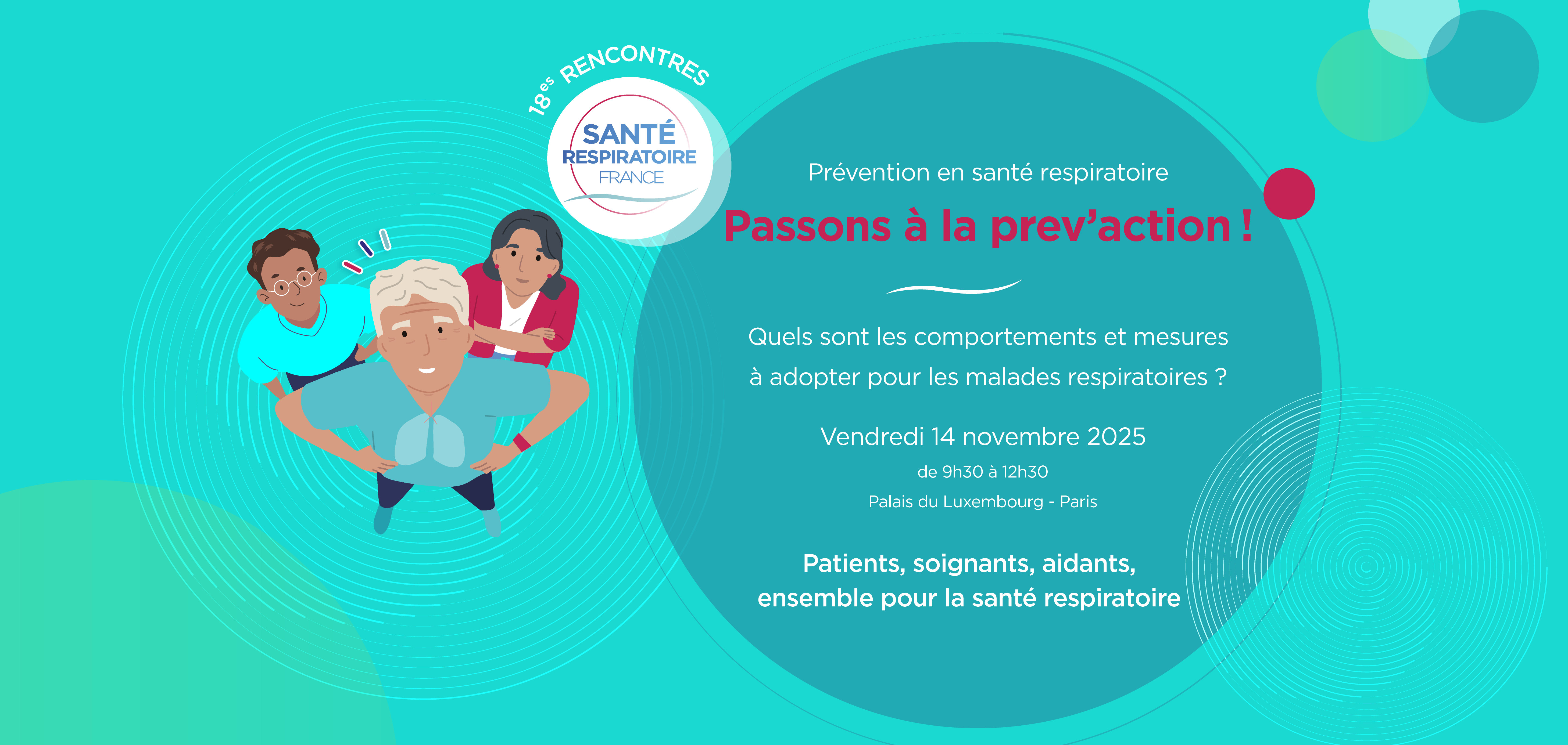 18es rencontres, Santé Respiratoire France - Prévention en santé respiratoire : Passons à la prév'action !